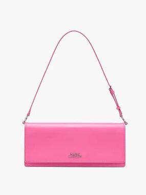 ‼️NEW Marc Jacobs The Glam Mirror Bow Pink Leather Shoulder Bag